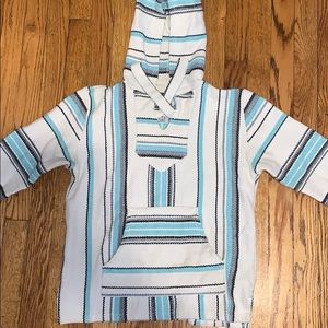 Striped blue/white skater/surfer sweatshirt